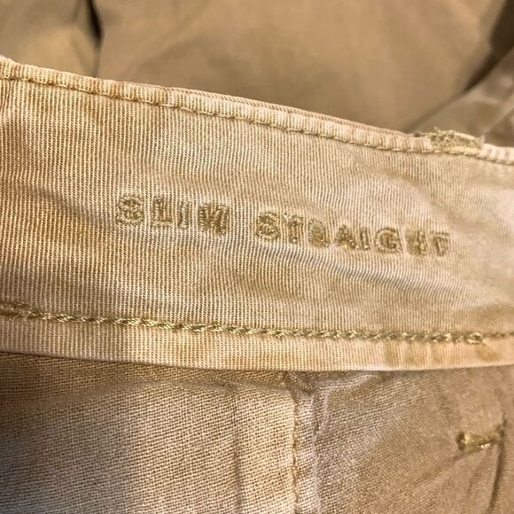American Eagle size 26 x 28 slim straight leg kahki pants like new - Picture 7 of 7